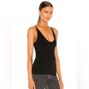 Free People Seamless V Neck Cami in Black